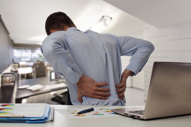 man with back pain